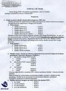Składki na 2009 rok