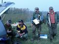 Trójka zwycięzców mistrzostw Koła  w spinningu.Od prawej Adam Linkiewicz III m, Henryk Nowak II m i przykucnięty  Marcin Bedryjczuk mistrz na 2008 rok. 