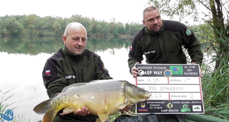 Karp o wadze 8,47 kg złowiony przez Jana Komarnickiego okazał się Big Fish-em w&nbsp;trzecim dniu zawod&oacute;w<br /><i>autor: Jerzy Zimowski</i>